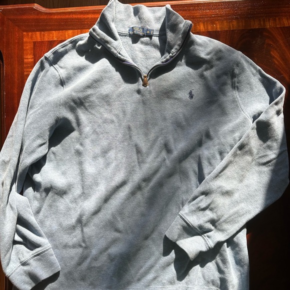 Polo Ralph Lauren Light Blue Quarter-Zip Pullover - Picture 1 of 2